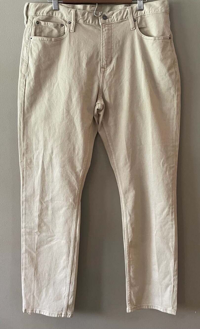 Old Navy Slim Built-In Flex 5-Pocket Pants Light Khaki 38x32